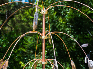 Stanwood Wind Sculptures - Triple spinner falling foliage (Detail)